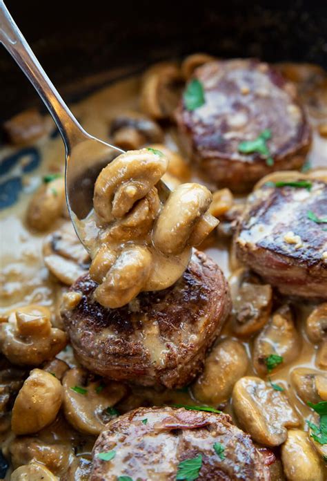 Domestic divas blog sous vide beef tenderloin with. This Bacon Wrapped Beef Tenderloin With Creamy Mushroom ...