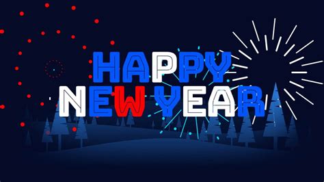 Happy New Year 2021 Animated Fireworks Title Animations