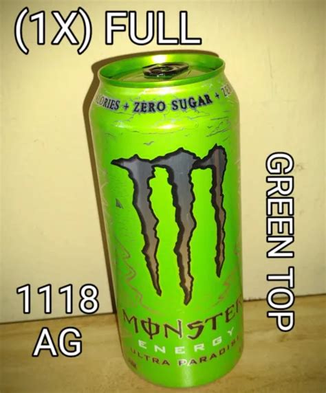 Rare Monster Energy Drink Ultra Paradise 1118 Green Top Ag 1x Full
