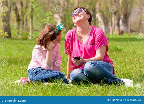Mom With Daughter Having Fun On The Nature Stock Photo Image Of Baby