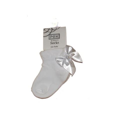 Pex White Ribbon Lace Ankle Socks