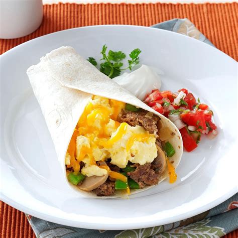 Sausage Breakfast Burritos Recipe Taste Of Home