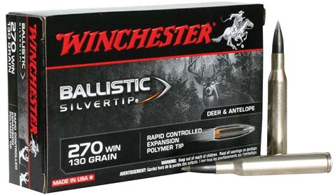 Winchester Ammo Sbst270 Ballistic Silvertip 270 Win 130 Gr Polymer Tip