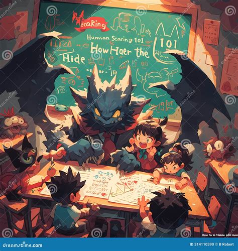 Exciting Fantasy School Adventure for Kids! Stock Illustration