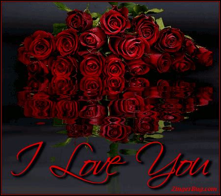 All in all i love you. I Love You Red Roses Reflections Glitter Graphic, Greeting ...