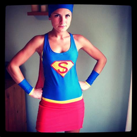 Super Woman Supergirl Inspired Running Costume Via Etsy Running Costumes Running Clothes