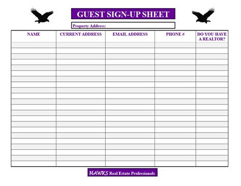 open house sign  sheet  word excel  real