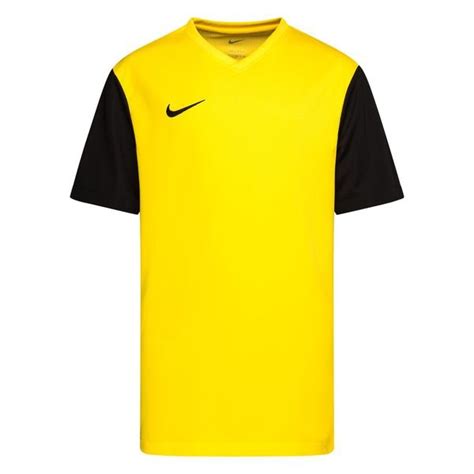Nike Voetbalshirt Tiempo Premier II Geel Zwart Kinderen
