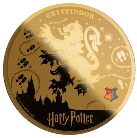 Gryffindor Harry Potter 1200 Oz Gold Coin 25 Tala Samoa 2024 Gold