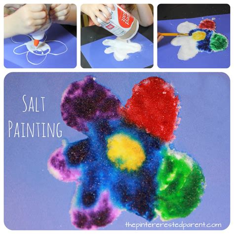 Watercolor And Salt Paintings Arts Crafts For Teens Salt Painting