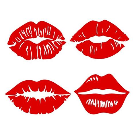 Kiss Lips Svg Cuttable Design Lip Stencil Silhouette Cameo Projects