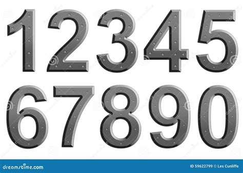 Metal Numbers Stock Image Image Of Number Isolated 59622799