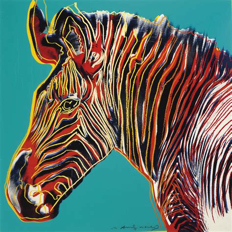 Andy Warhol 1928 1987 Grevys Zebra From Endangered Species
