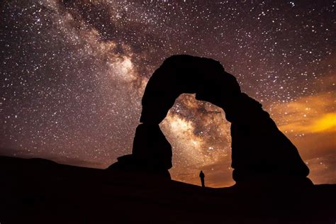 The Night Sky At Delicate Arches National Park National Parks Arches