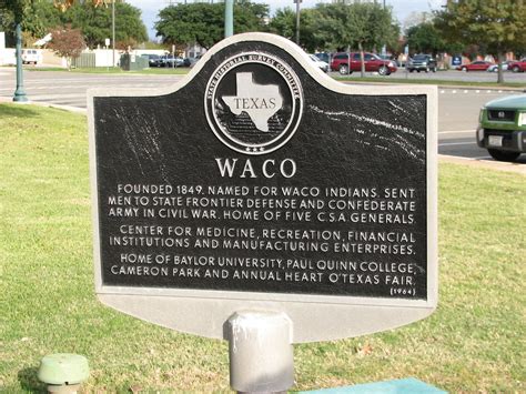 Waco Texas Historical Marker Near Waco City Hall Questermark Flickr