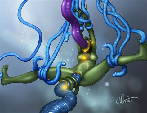 Commission Natyss In Tentacle Suspension 45 By Vitorleone13 Hentai