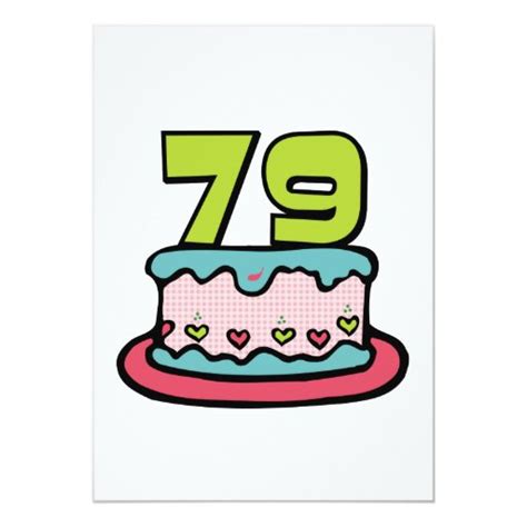 79 Year Old Birthday Cake Card Zazzle