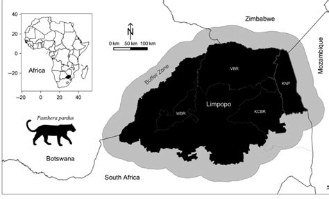 Location Of The Study Area Situated Between Northern South Africa
