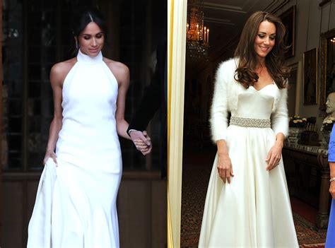 Comparing Meghan Markle And Kate Middletons Reception Dresses E News
