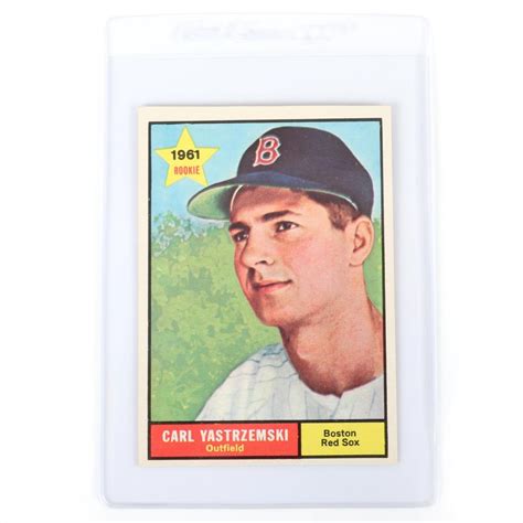 Lot 1961 Topps Carl Yastrzemski Rookie Baseball Card 287 Exmt Nm