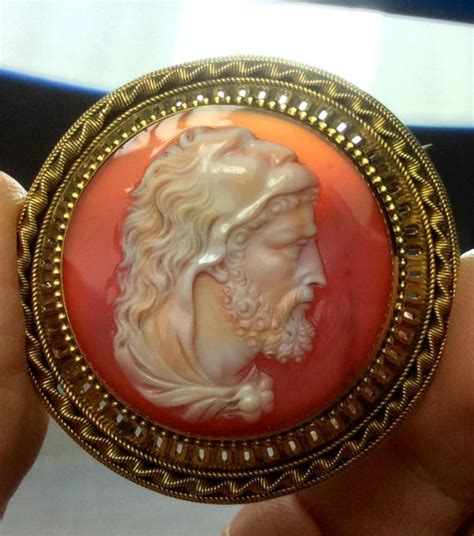 Antique Cameos Cameo Old Victorian Shell Coral And Hardstone
