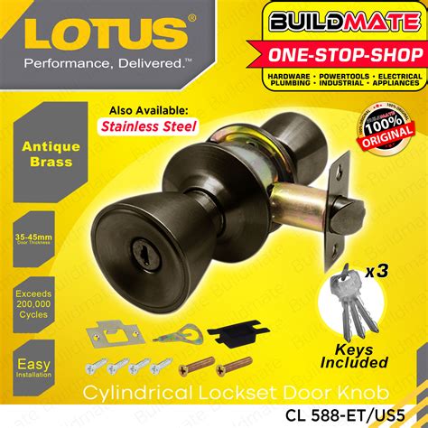 Lotus El Star Wheel Cylindrical Entrance Lockset Doorlock Door Lock