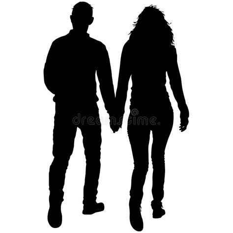 couples man and woman silhouettes on a white background vector illustration stock vector