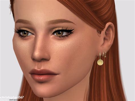 The Sims Resource Mint Earrings Christopher067