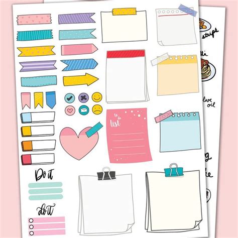 Digital Planner Stickers Sticky Notes Digital Stickers Etsy Planner Stickers Printable