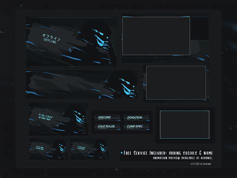 Ninja Aesthetic Gamer Twitch Overlay Stream Package By Tofulong On Dribbble