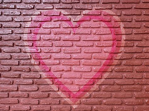 Old Brick Wall Graffiti Heart Valentines Day Background 5519048 Stock