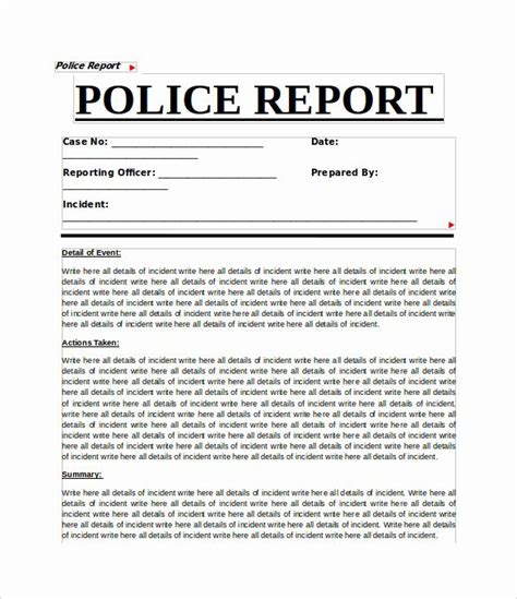 It attempts to present the firsthand information of an incident or event. police report of crime scene에 대한 이미지 검색결과 | Report ...