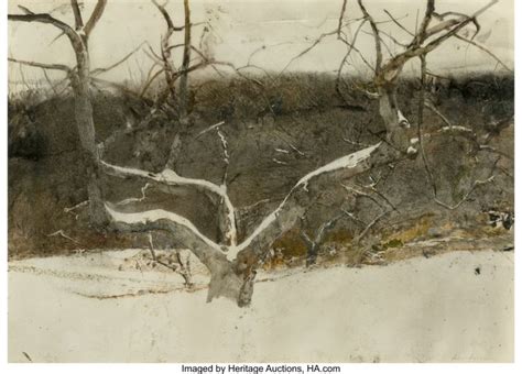 Andrew Newell Wyeth American 1917 2009 Hill Orchard 1980 Lot