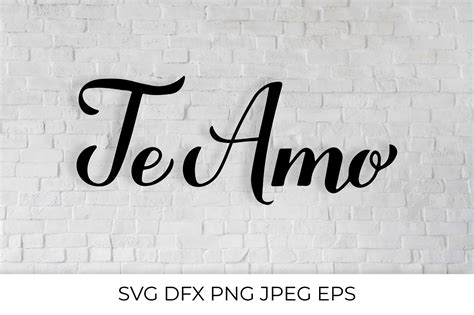 Te Amo Love You Spanish Text Calligraphy Vector Image