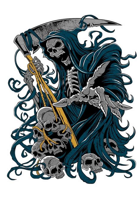 Grim Reaper Stock Illustration Illustration Of Skeleton 49415879