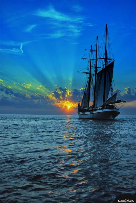 ship and sunset nature pinterest