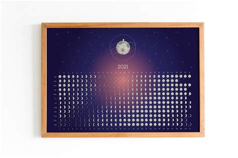 When is the next full moon? Moon Calendar 2021 (537233) | Seasonal | Design Bundles