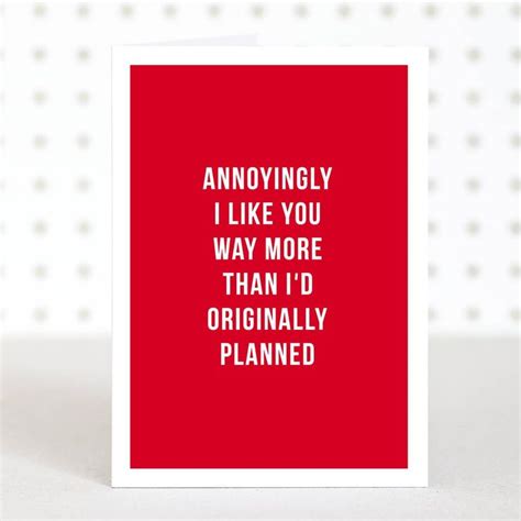 Unexpected Funny Anniversary Valentines Card By Doodlelove Funny Valentines Cards Valentine