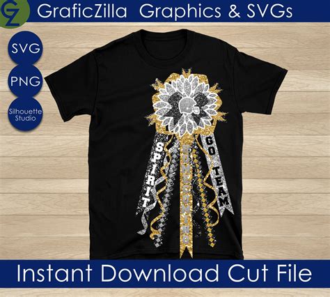 Homecoming Mum Svg Customizable Instant Download File Etsy