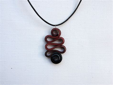 Handmade Necklace Pendant And Leather Cord Etsy