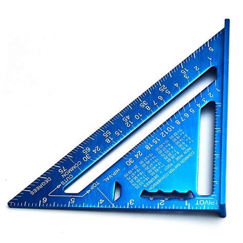 90 Degree Triple Cornered Ruler Aluminum Alloy Angle Ruler Inch For