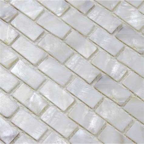 Mother Of Pearl Tile Backsplash White Freshwater Shell Mosaic Subway