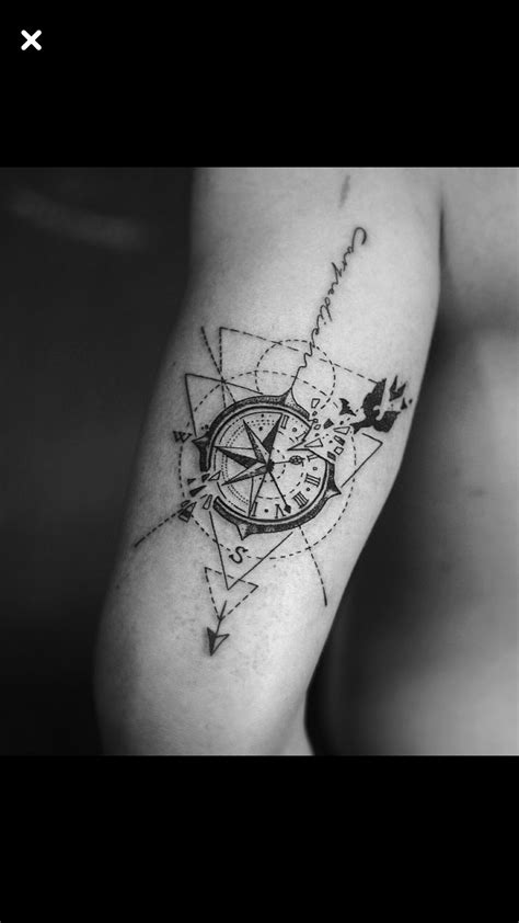 Pin By Amy Semola On Tattoos Geometric Compass Tattoo Small Compass
