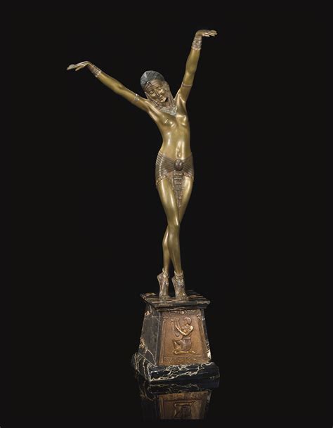 Demetre Chiparus Egyptian Dancer A Patinated And Cold Painted Bronze