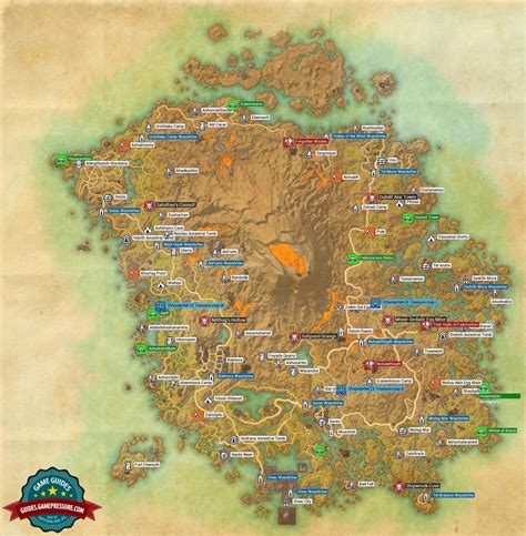 Eso Vvardenfell Public Dungeon Locations Map Of Vvardenfell In