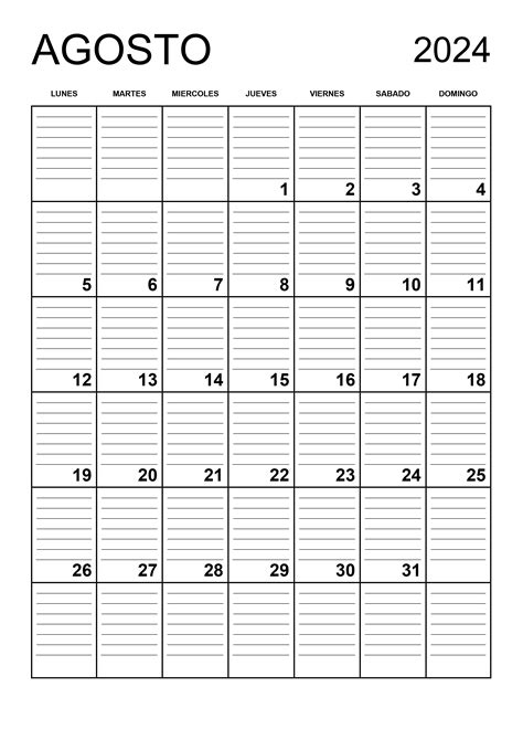 Calendario Agosto 2024 Calendarios Su
