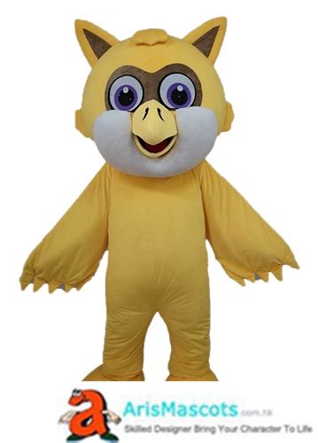 Adult Size Yellow Owl Mascot Costume Full Body Fancy Dress Plush Suit
