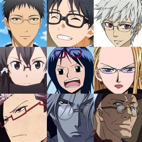An Image Of Two Anime Characters With Glasses On Their Heads And One
