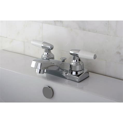 Two Handle 3 Hole Deck Mount 4 Centerset Bathroom Faucet With Brass P