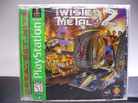 Twisted Metal 2 Sony Playstation 1 1997 Complete Greatest Hits Green